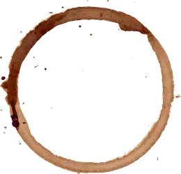Decorative coffee ring stain